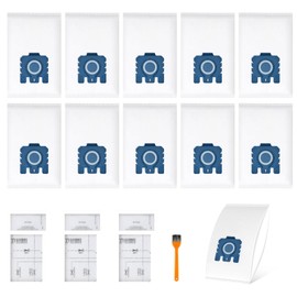 Koyieioo 10 Pack Dust Bags Replacement Compatible with Miele Hoover GN Vacuum Cleaner Bags Fits for Classic C1 Complete C2 Complete C3, S2 S5 S8 Series with 3 Motor Protection & 3 Exhaust Filters