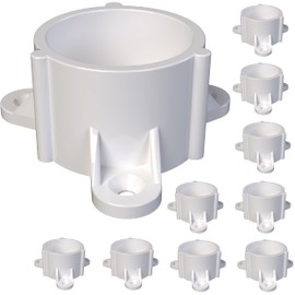 FORMUFIT F114ECT-WH-10 PVC Table Cap, Furniture Grade, 1-1/4" Size, White (Pack of 10)