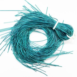 Embroiderymaterial - Dabka de alambre metálico en espiral francesa para bordado, abalorios y joyería, color azul esmaltado, 1 mm, 45.72 m (100 gramos)