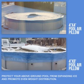 BEWAVE Pool Pillow, Winterizing Air Pillow for Above Ground Winter Swimming Pool Covers, 4 x 4 Ft