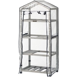Takasho VGT-WS01P Greenhouse Wood Shelf Vinyl Cover Sold Separately Cold Protection Plant Seedling