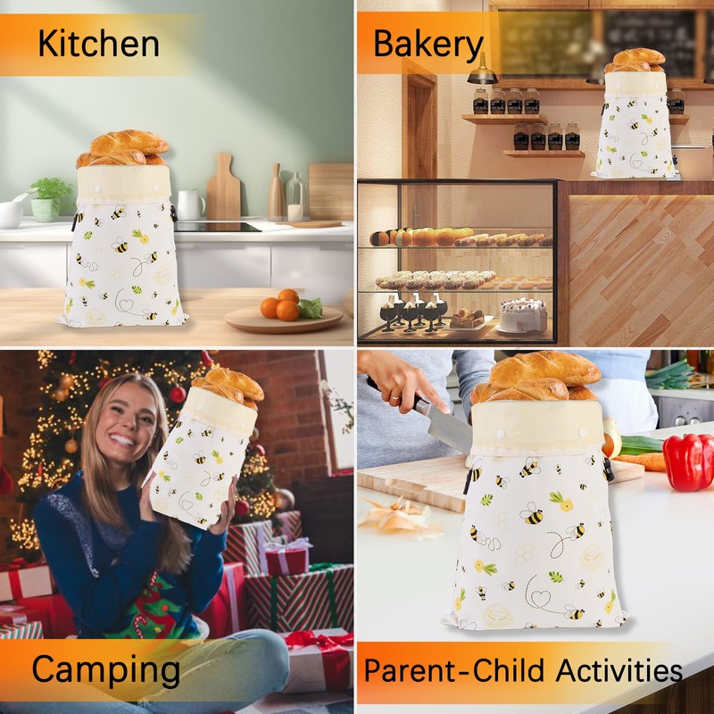 Removable Beeswax Bread Bags for Sourdough & Homemade Bread -