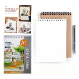 Cuaderno De Dibujo & Acuarela A5 Boceto De Pintura 30 Hojas
