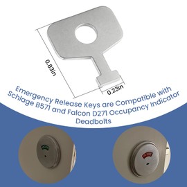 5-Pack 61-509 Emergency Release Key for Occupancy Indicator Deadbolts