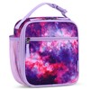Choco Mocha Lunch Bag for Kids Girls, Kids Insulated Lunch Bag for School Picnic, Nebula (Red & Purple)