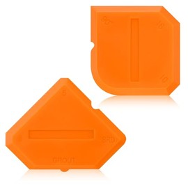 Outus 2 Pieces Caulking Tool Set Silicone Sealant Grout Tool for Kitchen Bathroom Floor Sealant Sealing(Orange)