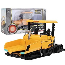 1:40 Scale Lifelike Alloy Crawler Road Paver Model, Construction Die-cast Vehicle Toys for Kids Boys Above 3 Years Old