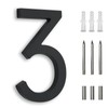 7 Inch Modern House Numbers outside,Street Metal Black Large House