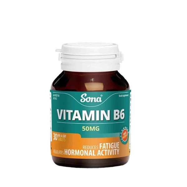 Sona Vitamin B6 50mg 30 Tablets