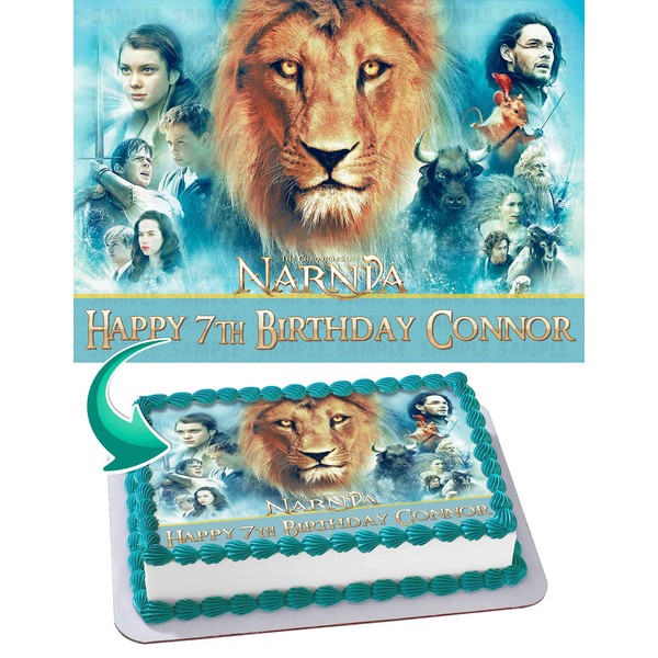 Cakecery The Chronicles of Narnia Edible Cake Image Topper Personalized Birthday Cake Banner 1/4 Sheet