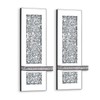 Crystal Crushed Diamond Mirrored Candle Sconces Set of 2, Glam
