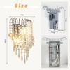 Goeco Crystal Wall Sconces, 11.8x7 Inch Chrome Wall Sconce Luxury