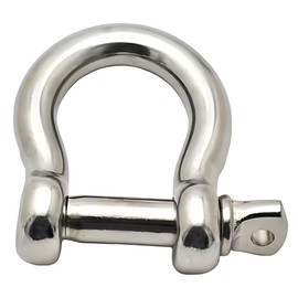 MarineNow US Type 316 Stainless Steel Bow Shackle with Over Size Screw Pin for Anchor, Towing, Off Road Recovery (0.75" 3/4" with 7/8" Pin 4.4T WLL, 01-Pack)