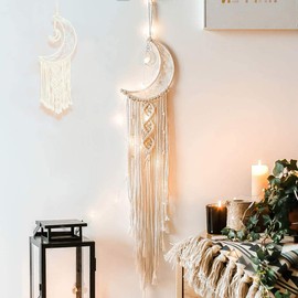 Metal Crafts Hoops 8 PCS Macrame Dream Catcher Moon Hoop 2 Size 2/6 Inch Silver Craft Macrame Creations Supplies for DIY Decor Wall Hanging Craft…