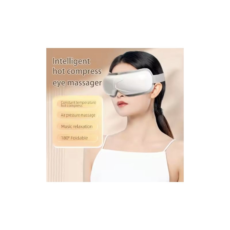 Electric Eye Massager with Heat, Air Pressure Massage, Music Function,