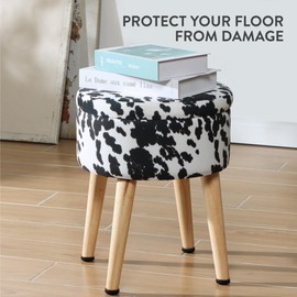 Aneaseit Felt Furniture Pads - Round Chair & Table Leg Protection for Hardwood Floors - Heavy Duty Floor Protectors - Pad Sliders for Chair Legs - 1 inch (25mm) 8 Pack - Black