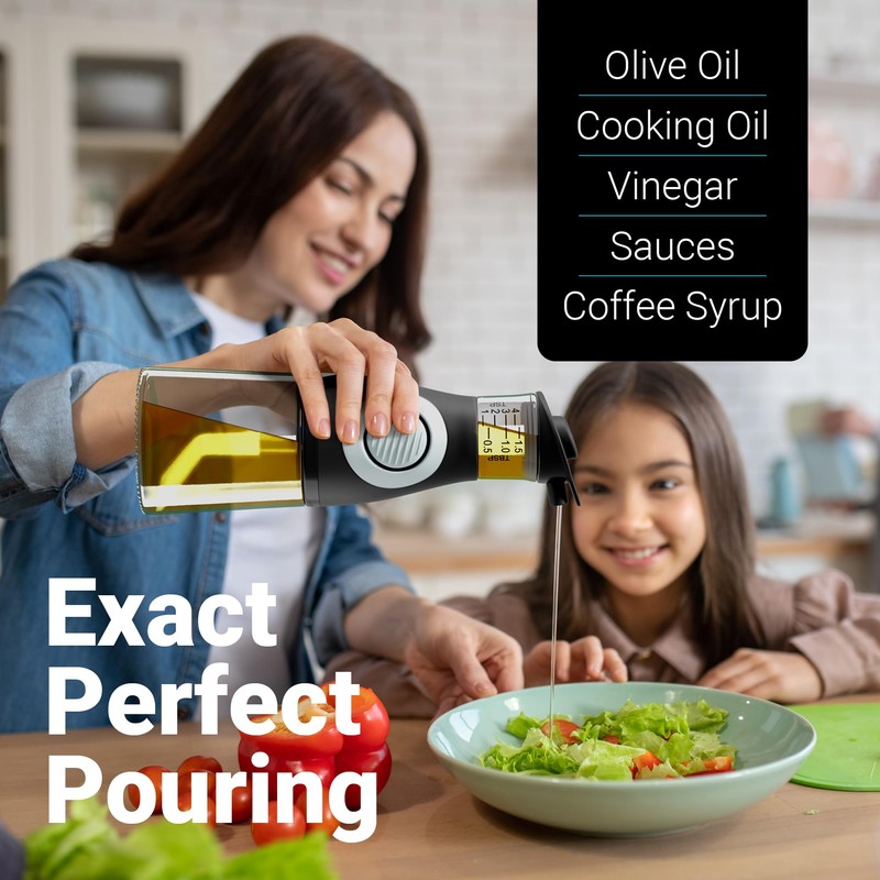 Belwares Oil and Vinegar Dispenser Set with Measuring Cup -
