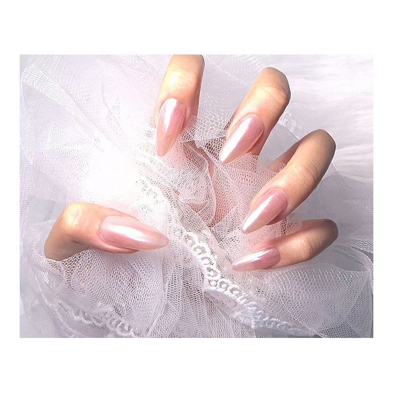[In-store special discount] Light pink glazed donut nails with a