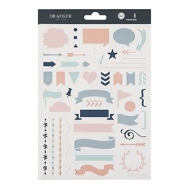 Toga D.I.Y LR002 Clear Plastic Stencil Banners with Bullet Journal 15 x 21 x 0.2 cm