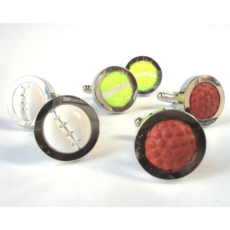 Golf Ball Cufflinks Made from a Real Golf Ball *