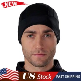 Unbranded Motorcycle Wrap Biker Black Skull Cap Summer Cooling Moisture Wicking Beanie Hat
