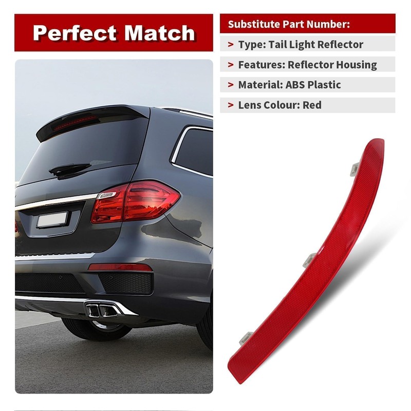 Nakkaa 2PCS Rear Bumper Reflector Compatible with X166 GL350 GL450