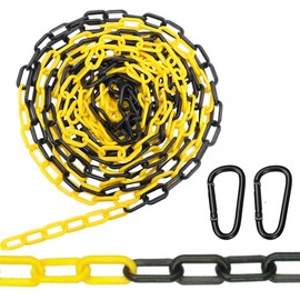 Anopono Plastic Chain, No Parking, No Entry, Sorting Induction, Corrosion Resistant, Black, Yellow, 32.8 ft (10 m)