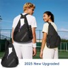 Pickleball Sling Bag Organizer for Paddles and Gear, Lightweight Crossbody