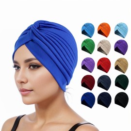 Fashion Stretchy Head Wrap - Plain Color All-Gender Cap for Daily Use- Soft Head Cover for Women, Men, Travel & Daily Wear (US, Alpha, One Size, Dark Brown)