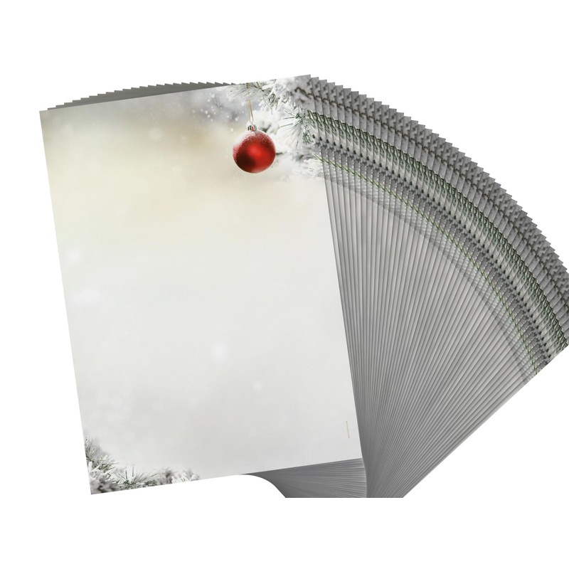 Christmas Letter Paper with Envelope 100 Pieces | Silent Night