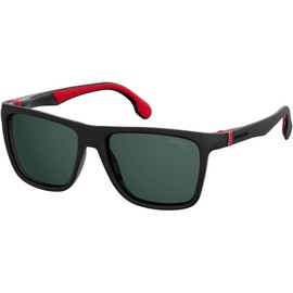 Carrera CA5047/S 0807/QT 56M Black/Green Plastic Rectangular Sunglasses For Men For Women + Free Designer iWear Care Kit