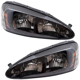 Brock Replacement Driver and Passenger Set Halogen Headlights Compatible 25851404 25851403