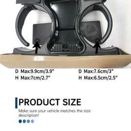 FREPURDO Cup Holder Replacement 5C3Z-2504810-AAF for 2005-2007 Ford F-250 F-350 Super Duty - Center Console Dash Mount Drink Holder
