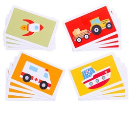 Bigjigs Toys Transport Snap - 52 Piece Vehicle Themed Playing Cards For Kids, Children’s Card Games, Classic Travel Game, Gifts For Children, Ages 3 Years Old +