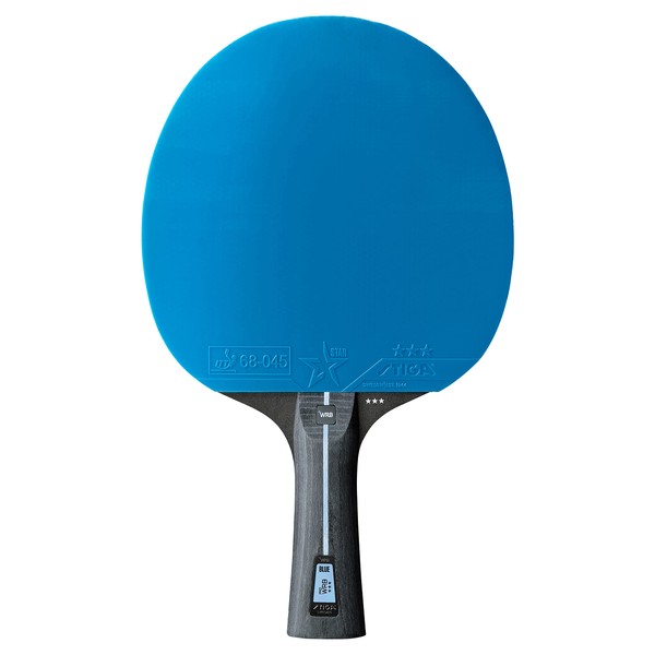 STIGA Raquette de Ping Pong Pro WRB Blue Edition - Raquette Tennis de Table 3 Étoiles avec Revêtement Bleu