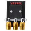 VESSEL QB-10MB3Y Quick Catcher, 3 Row Holder, Magnetic Included, Yellow
