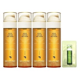 Home Shopping Same Max Clinic Oil Foam Cleansing Gold Caviar Large 110g x 4 + 4 Samples - Max Clinic Gold Caviar 4 x 110g + 4 Samples / 홈쇼핑 동일 맥스클리닉 오일 폼 클렌징 골드 캐비어 대용량 110g 4개+샘플 4개 - 맥스클리닉 골드 캐비어 110g 4개+샘플 4개