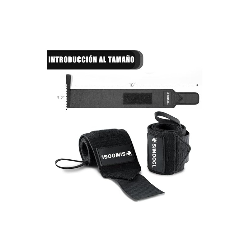 Muñequeras Gym, Muñequera De Soporte,Wrist Wraps,1 Par Correas de Muñeca,