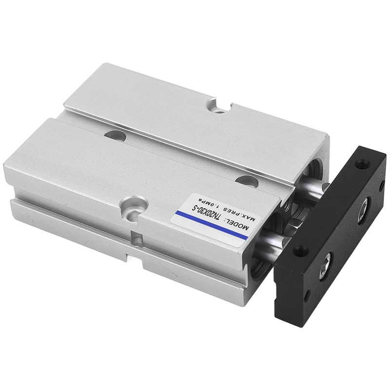 Air Cylinder Pneumatic 2 Piston Rod 2 Shaft Double Action