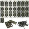 Murtenze 24 Pack 1.5 Inch Door Hinge Cabinet Hinge,Antique Bronze