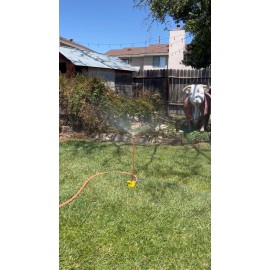 HOSE END SPRINKLERS COPPER LAWN & GARDEN SPRINKLER SPIKE 15' OF BEAUTIFUL COVERAGE WATCH VIDEO!