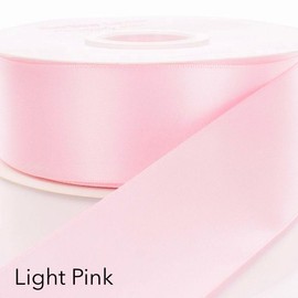 Satin Ribbon 50 yards Single Face Ribbon 1.5”:_Pink