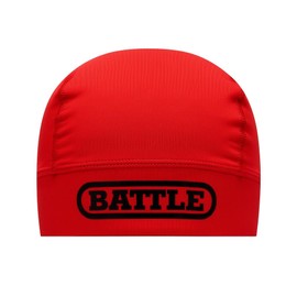 Battle Sports Pro Athletic Skull Cap, Moisture-Wicking, Ventilated Elastic Band, Red, One Size
