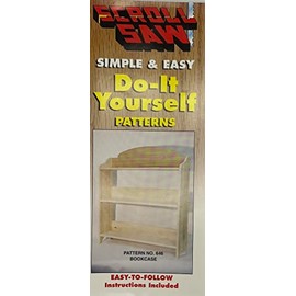 Scroll Saw Woodworking Pattern No. 646 Bookcase with 3 Shelves