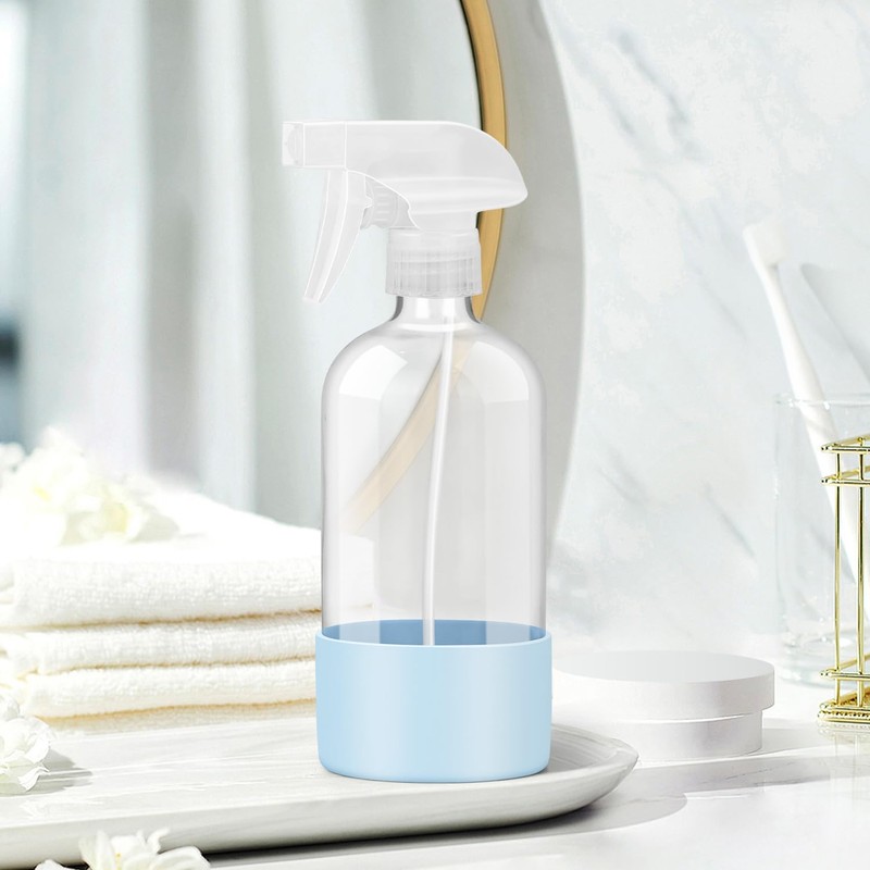 Rionisor Glass Spray Bottles with Silicone Sleeve Protection, Empty 16
