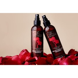 SILK OIL OF MOROCCO Moroccan Rose Argan Hair and Skin Treatment Serum 250 ml, Red
