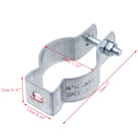 Mewutal 10pcs Conduit Hangers with Bolt 1-1/4" Conduit Clamps Conduit Clips Zinc Plated Steel Conduit Brackets for Rigid and EMT Conduit Mounting