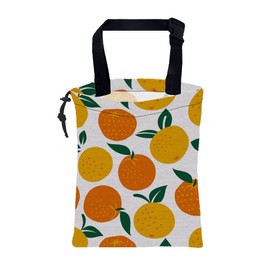 KXWQTRDD Car Garbage Bag Cartoon Oranges Fruits Hanging Canvas Car Trash Bag Waterproof Drawstring Car Back Seat Organizer for Car Back Front Seat Console with Adjustable Buckle