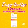 vH essentials Prebiotic PH Balanced Vaginal SuppositoriesBox, Original Version, 15