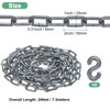 M METERXITY Plastic Barriers Chain, 24Ft Length Gray Plastic Waterproof